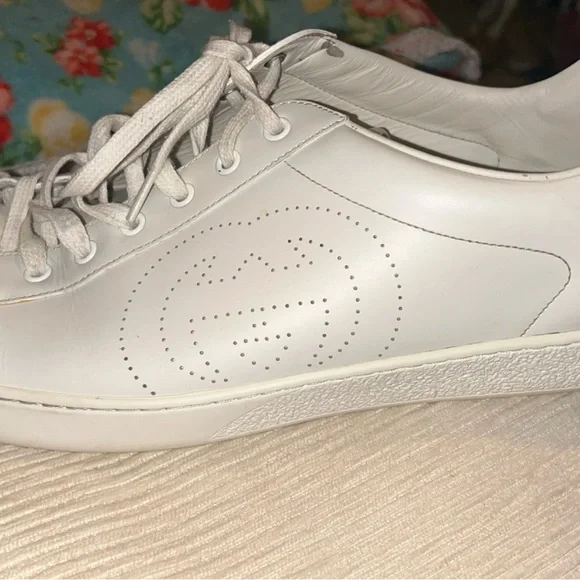 Gucci Embossed White Sole Sneakers - Picture 1 of 15